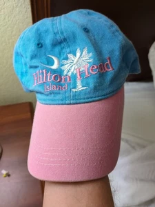 Hilton Head Island Mütze Kappe Strapback verstellbar blau & pink Tourist Souvenir - Bild 1 von 7