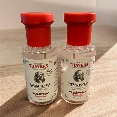 Tónico facial Thayers bruja hamamelis pétalo de rosa 2 botellas 3 fl oz ea - Nuevo Foto 1 de 2