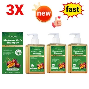 3X 100ml Hoegoa Batana-Oil & Rosemary Shampoo Hair G rowth & Reduce Hai r - Picture 1 of 15