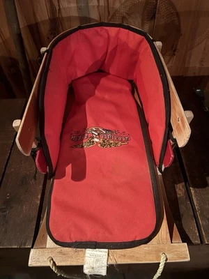 Original Flexible Flyer Wood Baby Pull Sled 29" L + Liner Pad - Image 1 of 4