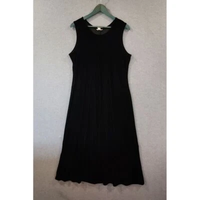 Vestido Christopher & Banks Terciopelo Negro Talla L Sin Mangas LBD Fiesta Evento Foto 1 de 4
