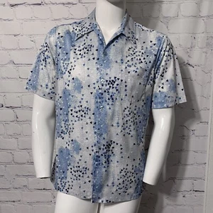 Camicia uomo poliestere JC Penney stile California grande con bottoni geometrica - Foto 1 di 4