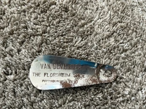 Vintage Chrome Shoe Horn Van Deventer Shoe Co Pittsburgh PA Pennsylvania - Picture 1 of 3