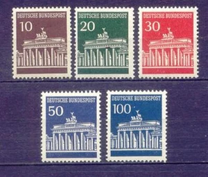 Germany 952-56 MNH OG 1966-68 Brandenburg Gate Full Set Very Fine - Picture 1 of 1