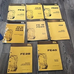 8 Fiat Allis Excavator service operation maintained manual FE18 FE20 FE28 FE40 - Picture 1 of 11