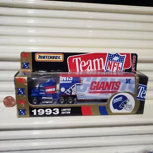 Matchbox Limited Edition 1993 1/80 NFL NEW YORK GIANTS Truck Nu in Near Mint Box - Picture 1 of 5