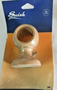 Swish Supporto Chiuso Ø35 Mm Bastone Bastoni Aste Tenda Tende Legno Frassino - Foto 1 di 1