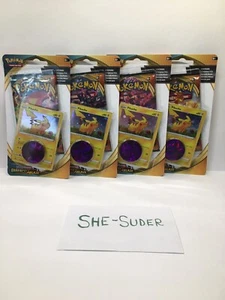 Pokemon Darkness Ablaze Booster Blister Pack Sealed New Pikachu Holo Swirl - Picture 1 of 3
