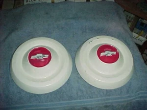 Chevy 1955-56 Apache Truck 11" Dog Dish Bowl Hubcaps 3/4 Ton HTF Rare Slum Caps - Picture 1 of 9