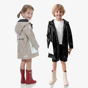 New 2023 Fashion Kids Raincoat Waterproof Jackets 2-14 Years Old Children Coat - Picture 1 of 21