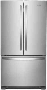 36 INCH WHIRLPOOL FRENCH DOOR REFRIGERATOR - WRFF3236RZ - Picture 1 of 5