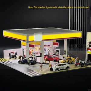 1:64 LED Assemble Diorama Model Car Parking Garage and Coating Convenience - Picture 1 of 11