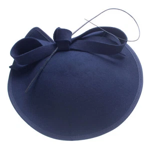 Women 1950s Vintage Look Wool Felt Saucer Headpiece Fascinator Cocktail Hat A570 - Picture 1 of 36