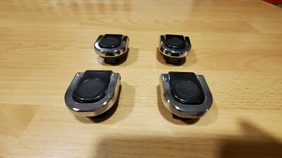 BMW X3 X5 2003-2013 JUEGO DE AMARRE DE GANCHO DE CARGA CON GANCHO CROMADO Y BOTÓN CIRCULAR Foto 1 de 4