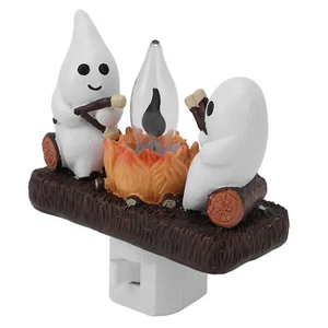 Ghost Campfire Flickering Night Light Fire Marshmallow NightLight Halloween Gift - Picture 1 of 13
