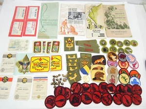 4D Huge Lot Vintage BSA Boy Scouts Booklets, Pins, Patches, Merit, Cards More! - Picture 1 of 7