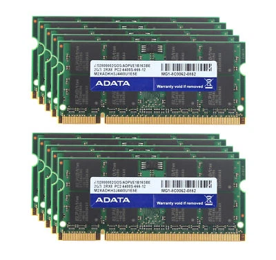 Adata 2GB 4GB 8GB RAM DDR2 PC2-6400 800Mhz 200Pin SODIMM Laptop Memory RAM lot - Image 1 of 4