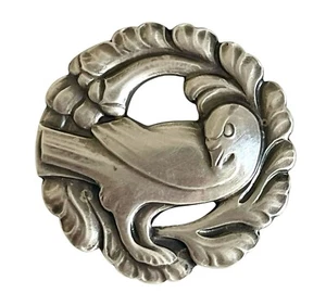 Vintage Jewelry Georg Jensen Sterling Silver Dove Brooch #134 925 silver Denmark - Picture 1 of 3