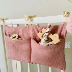 Baby Cot Bed Organizer Toy Diaper Pocket Linen Baby Crib Hanging Storage Bag - Picture 1 of 37