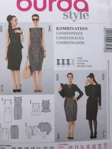 Burda Sewing Pattern 7132 Ladies Misses Fitted Dress Skirt Size 10-22 Uncut - Picture 1 of 3