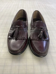 G.H Bass & Co Herren 8 Weejuns Leder Slipper Halbschuhe Elegant Schuhe Burgund Weinrot - Bild 1 von 9