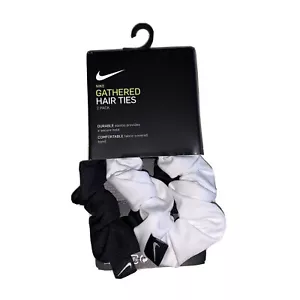 nuove cravatte per capelli Nike bianco e nero scrunchies donna/ragazza porta coda di pony - Foto 1 di 2
