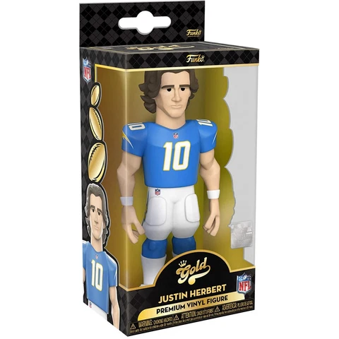 JUSTIN HERBERT Funko Gold 5" Premium Vinyl Figure LOS ANGELES CHARGERS Cover