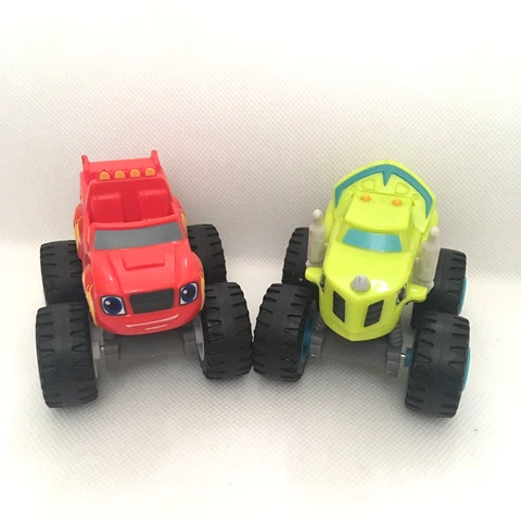 Blaze & The Monster Machines Toys Red Green Flame Truck And Zeg Kids Mattel Cover