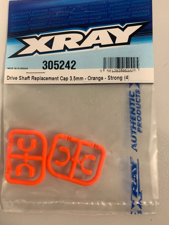 Xray DRIVE SHAFT REPLACEMENT PLASTIC CAP 3.5 MM - ORANGE T4 1/10 305242 1223 - Photo 1/1