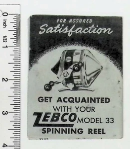 Carrete giratorio Zebco modelo 33 manual lista de piezas vintage - Imagen 1 de 2
