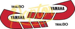 Yamaha TY80 Graphics stickers decals transfers TY 80 Trial Trials red & Black - Picture 1 of 1