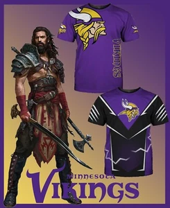 NEW!!! NFL MINNESOTA VIKINGS TEAM T SHIRTS SIZES MEDIUM THRU 3XLARGE - Picture 1 of 5