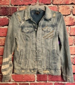Girls ART CLASS Distressed Jean Jacket Size L(10/12) C34 - Picture 1 of 13