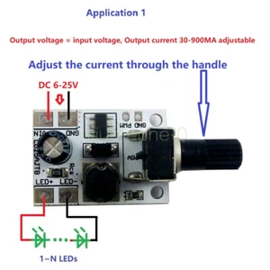 DC 6-24V 20W einstellbare Helligkeit LED Treiber PWM Controller DC-DC Step-Down NEU - Bild 1 von 4