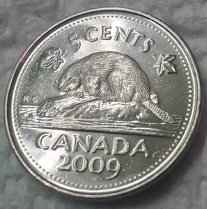 Big Pointed 2009 9 centavos canadienses 5 centavos 150 - Imagen 1 de 6