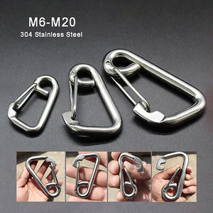 Karabinerhaken Schnapphaken Edelstahl Schnappschäkel Karabiner Schlüsselanhänger - Bild 1 von 7