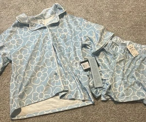 Girls’ Button-Up Star Flower Pajama Set with Shorts Size XL (14) - Art Class - Picture 1 of 6