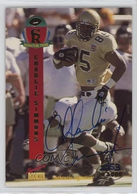 1995 Signature Rookies Prime Auto /3000 Charlie Simmons #38 Auto RC - Image 1 of 2