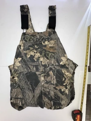 Vtg Mossy Oak Breakup Bib Overalls Men S  Camo Hunting Outdoors Made in USA 90s - Image 1 of 4