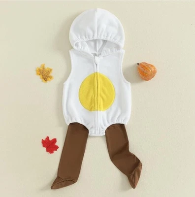 Baby ( 3-6 Months ) l Egg Chicken 2pc Halloween Costume Zipper - Image 1 of 4