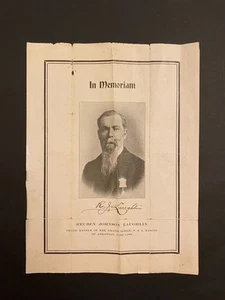 1902 Memoriam Reuben Johnson Laughlin Freimaurer Großmeisterloge Arkansas Freimaurer - Bild 1 von 3