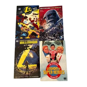 Legion Of Super-Heroes Comic Book Set Of 4 DC Graphic Novels Millennium & Volume - Picture 1 of 2