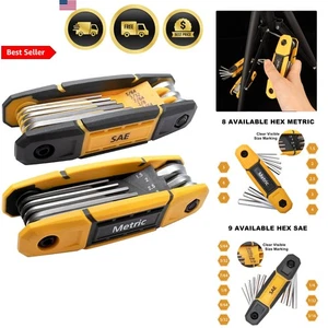 Allen Wrench Set 17pcs Folding Hex Keys for Home Repair Mechanical Tools - Picture 1 of 10