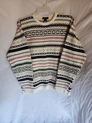 Nautica Faire Isle уютный свитер размер XL хлопок и шерсть мужчин или женщин - Изображение 1 из 4