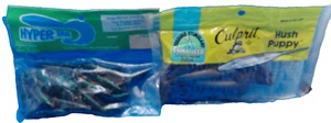 Señuelo de pesca vintage lote caja Culprit Hush Puppy Hyper Tail 4 pulgadas Bobby Garland - Imagen 1 de 4