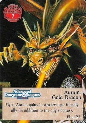 Aurum, Gold Dragon 15/25 - 1st Edition Spellfire CCG TSR, Inc. 1994 - Immagine 1 di 4