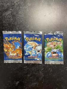 1. Edition Base Set Packs leer/geöffnet Pokemon Karten 1999 - Bild 1 von 4