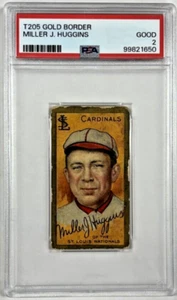 1911 T205 Miller J Huggins Gold Border Sweet Caporal Cigarettes PSA 2 Cardinals - Picture 1 of 3