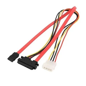 C40 SATA Slim Kabel Adapter 7+15pin Buchse zu 4pin Strom 4pin belegt + 7pin SATA - Bild 1 von 9