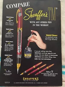 Sheaffers Kugelschreiber Werbung 1952 National Geographic Mag 1957 Antik Sammler - Bild 1 von 11